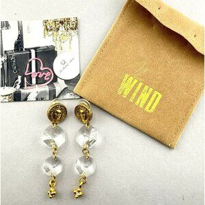 John Wind Earrings Waldorf Astoria Maximal Art Chandelier Crystal NY Greco Roman